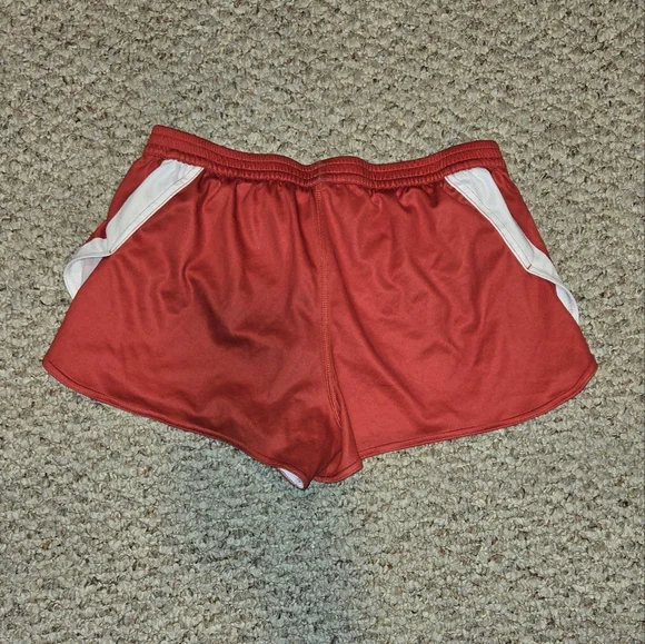 Adidas Women's Red Athletic Running Climalite Shorts - Picture 2 of 3